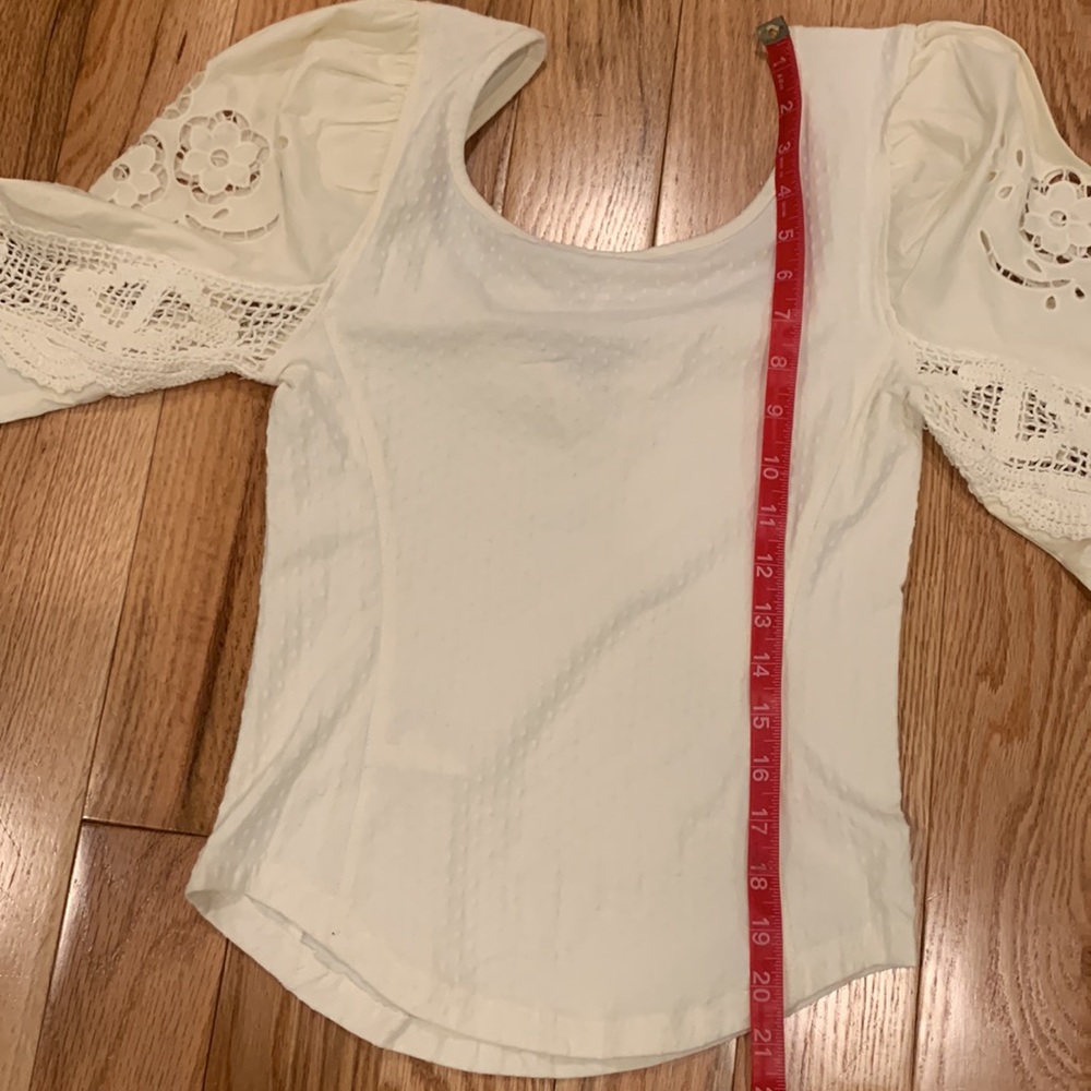 New Free People Brunch Date Puff Sleeve Top in Size XS - Picture 6 of 10